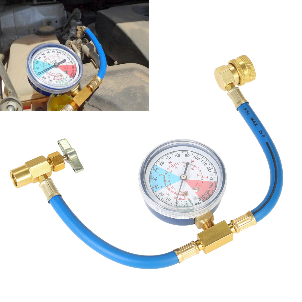 AC R134A ڵ ڵ  ø  ȣ  ŰƮ /AC R134A Car Auto Air Conditioning Refrigerant Recharge Measuring Hose Gauge Kit
